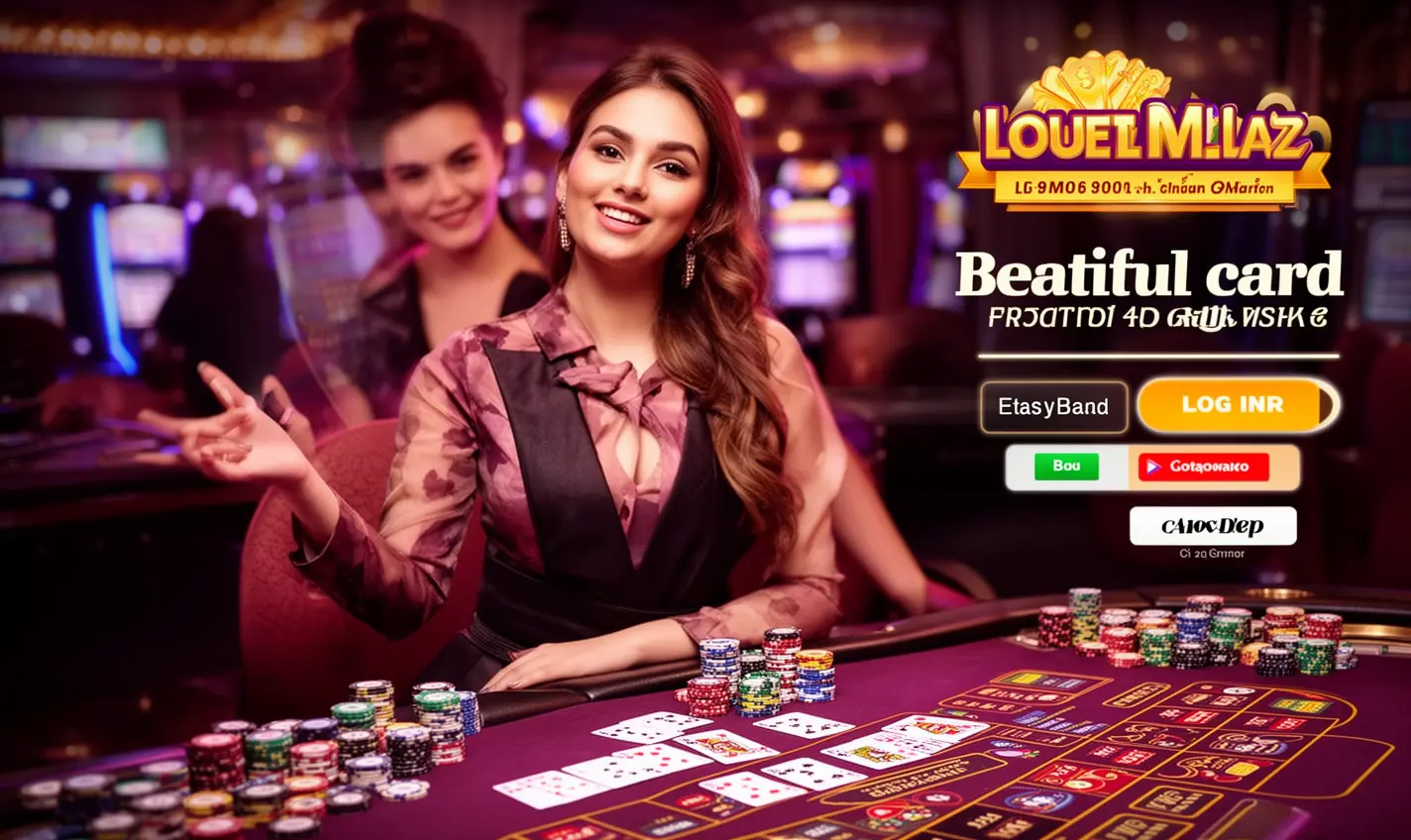 Confident casino dealer at a live table with stacked chips and bright lights representing the immersive 84BD casino experience for players in Bangladesh